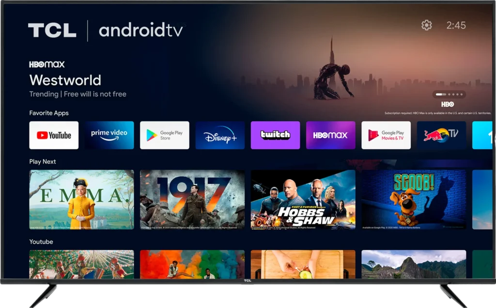 Smart-TV med strömningsappar för sport på TV via SportIPTV.se